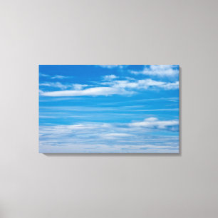 Blue Sky With Cloud Streaks Canvas Print