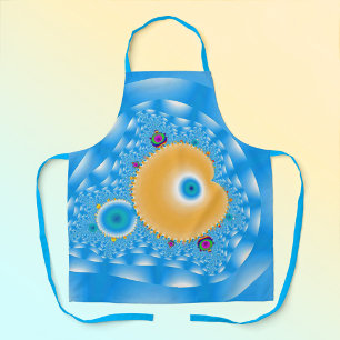 Blue Sky with Clouds and Peach  Apron