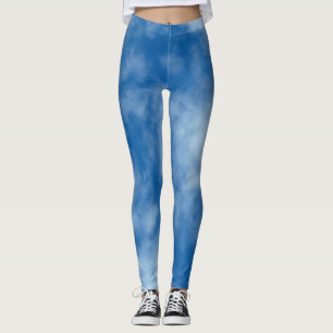 Blue Sky with Clouds Nature Photography Leggings