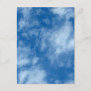 Blue Sky with Clouds Nature Photography Postcard