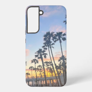 Blue Sky with Pink Clouds Oceanside California Samsung Galaxy Case