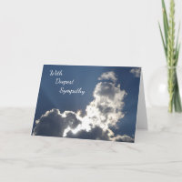 Blue Sky with Sunrays Sympathy Card