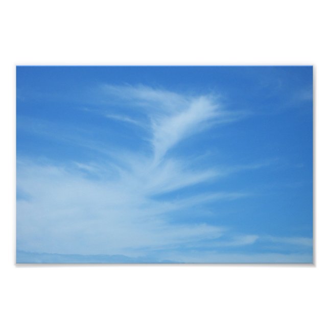 Blue Sky with White Clouds Abstract Nature Photo (Front)