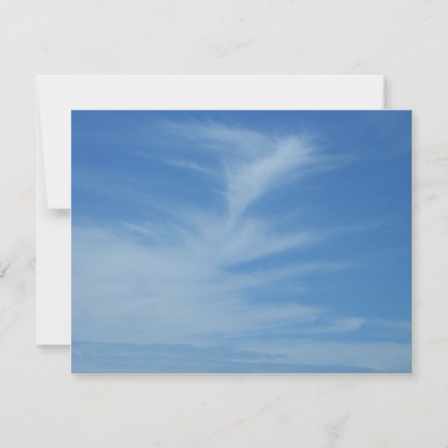 Blue Sky with White Clouds Abstract Nature Photo Card (Front)