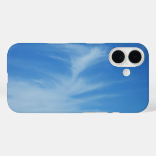 Blue Sky with White Clouds Abstract Nature Photo iPhone 16 Case