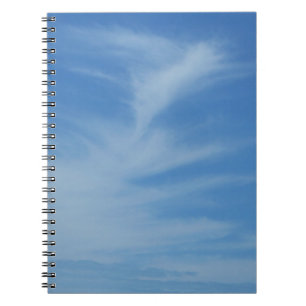 Blue Sky with White Clouds Abstract Nature Photo Notebook