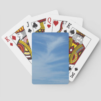 Blue Sky with White Clouds Abstract Nature Photo Playing Cards