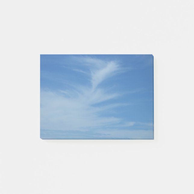 Blue Sky with White Clouds Abstract Nature Photo Post-it Notes (Front)