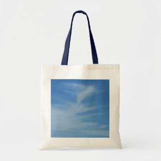 Blue Sky with White Clouds Abstract Nature Photo Tote Bag