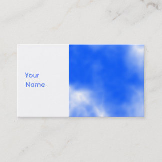 Blue sky with white clouds. business card