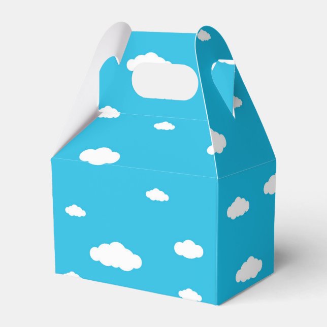 Blue Sky with White Clouds Favour Box (Front Side)