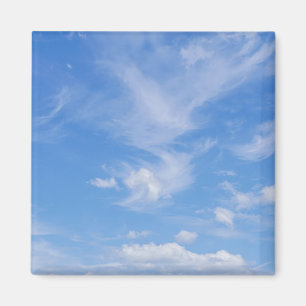 Blue Sky With Wispy Clouds Magnet