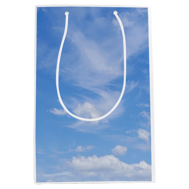 Blue Sky With Wispy Clouds Medium Gift Bag (Front)