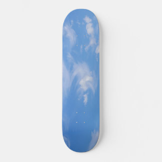 Blue Sky With Wispy Clouds Skateboard