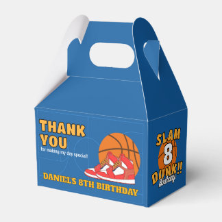 Blue Slam Dunk Basketball Birthday Party Kids Favour Box