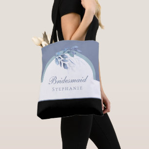 Blue Slate Eucalyptus Wedding Tote Bag