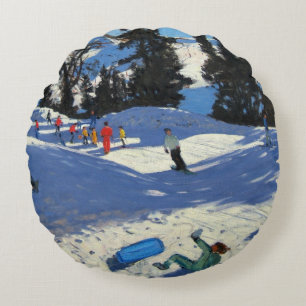 Blue Sledge Belle Plagne Round Cushion