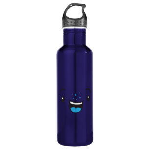 Blue Smiling Kawaii Face 710 Ml Water Bottle