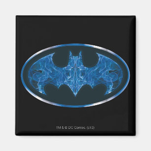 Blue Smoke Bat Symbol Magnet