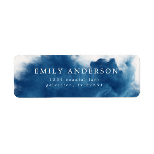 blue smoke effect modern return address