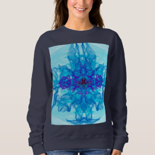 BLUE SMOKE - Fractal Art - Sweatshirt