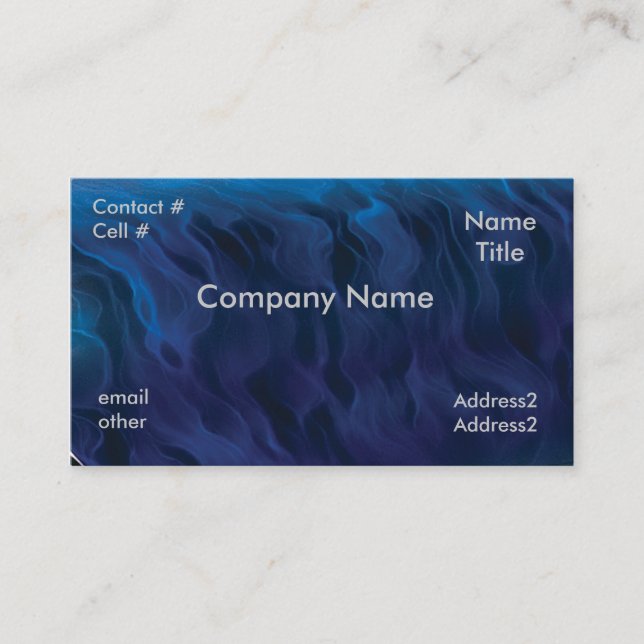 blue smoke swirls business card (Front)