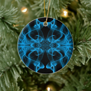 Blue Smoke Symmetrical Minimalist Black Ceramic Tree Decoration