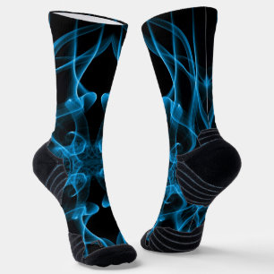 Blue Smoke Symmetrical Minimalist Black Socks