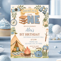 Blue Smore Fun to be One First Birthday