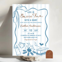 Blue Smore fun with a baby Boy baby shower