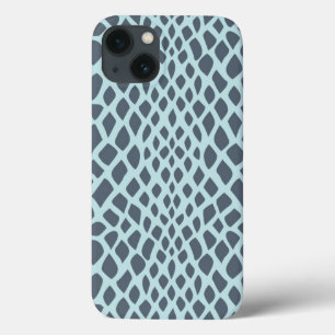 Blue Snake Print iPhone 13 Case