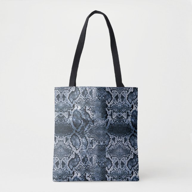 Blue Snake print Tote Bag (Front)