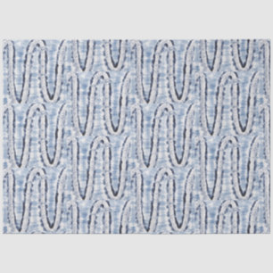 Blue Snake Tie Dye Traditional Pattern Style Tissue Paper