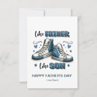 Blue Sneakers Like Father, Like Son