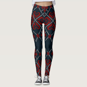 Blue Snow Flakes  Leggings