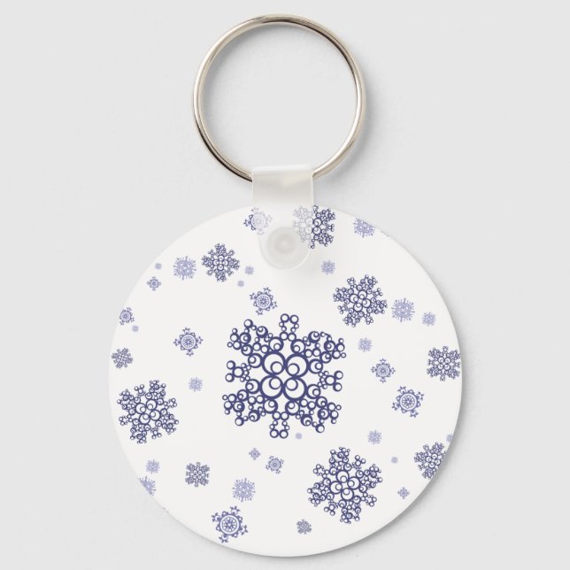Blue Snow Key Ring (Front)