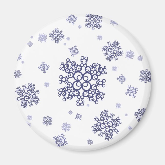 Blue Snow Magnet (Front)