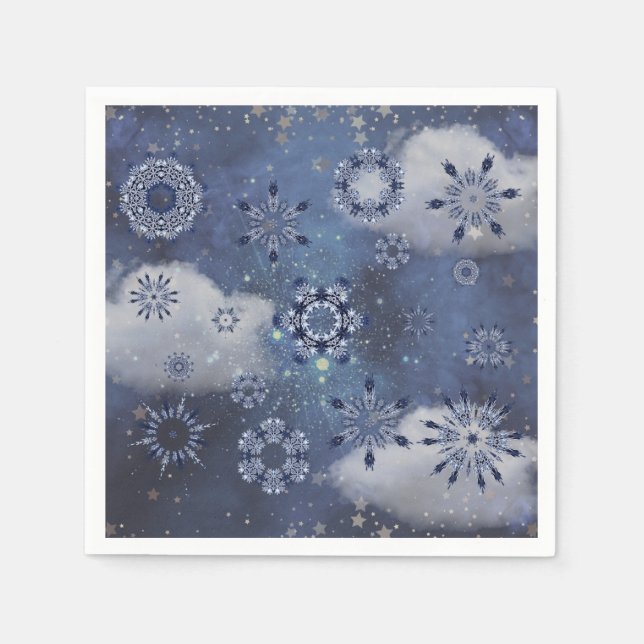Blue Snow Napkin (Front)