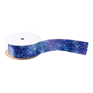 Blue Snow Satin Ribbon