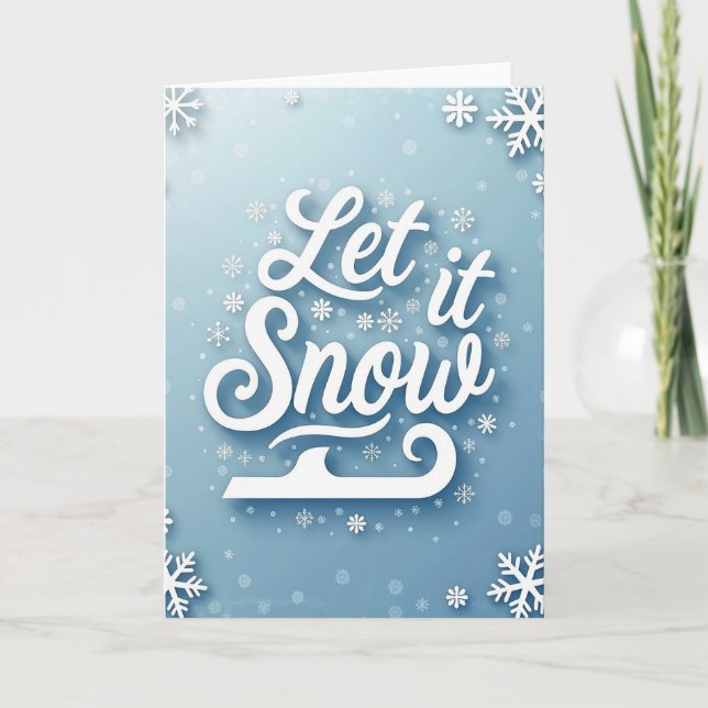 Blue Snow Script Card (Front)