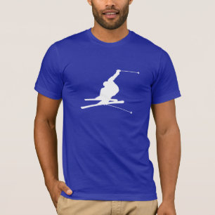 Blue Snow Skiing T-Shirt