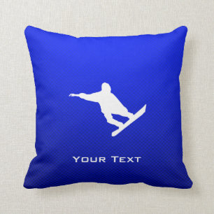 Blue Snowboarding Cushion
