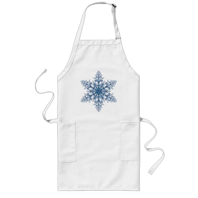 Blue Snowflake Apron (Front)