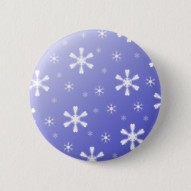 Blue Snowflake Button (Front)