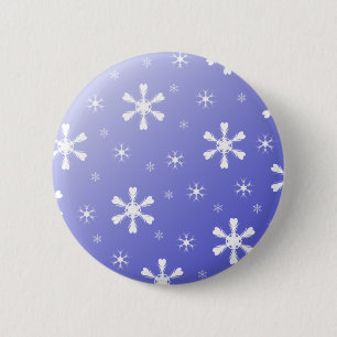 Blue Snowflake Button