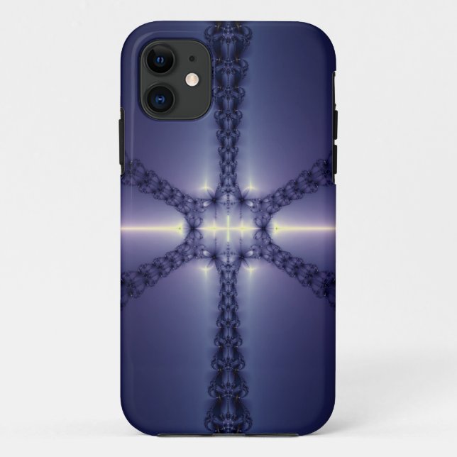 Blue Snowflake Case-Mate iPhone Case (Back)
