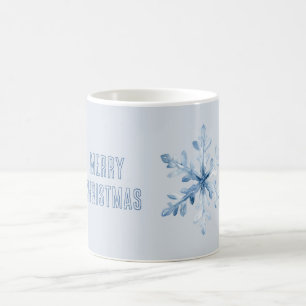 Blue Snowflake Christmas Coffee Mug