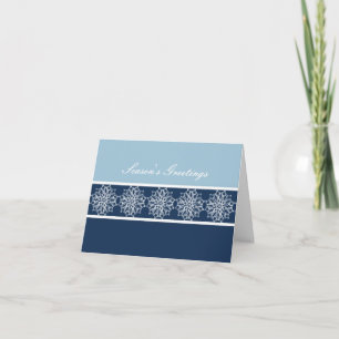 Blue Snowflake Christmas Greeting Cards