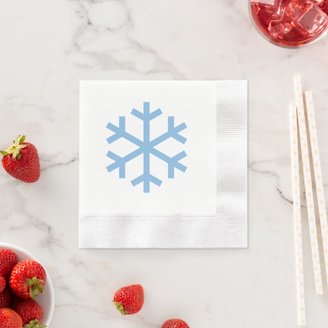 Blue Snowflake Christmas Napkin (Insitu)
