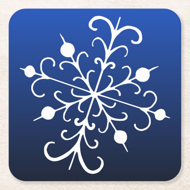 Blue Snowflake Coasters (Front)